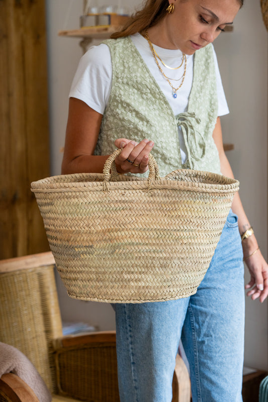 Panier en osier naturel pour adultes